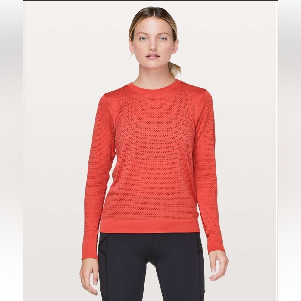 Lululemon Shirt Womens Size 10 Aries Breeze By Long Sleeve Squad X Static